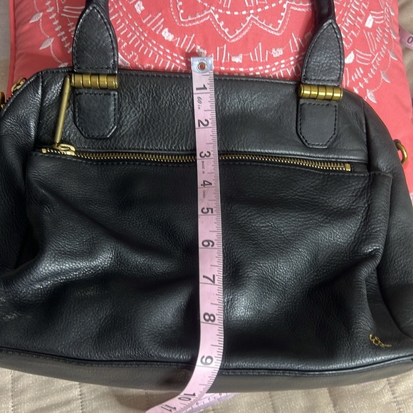 Elliott Lucca black leather Satchel (cross body bag) - Picture 16 of 17